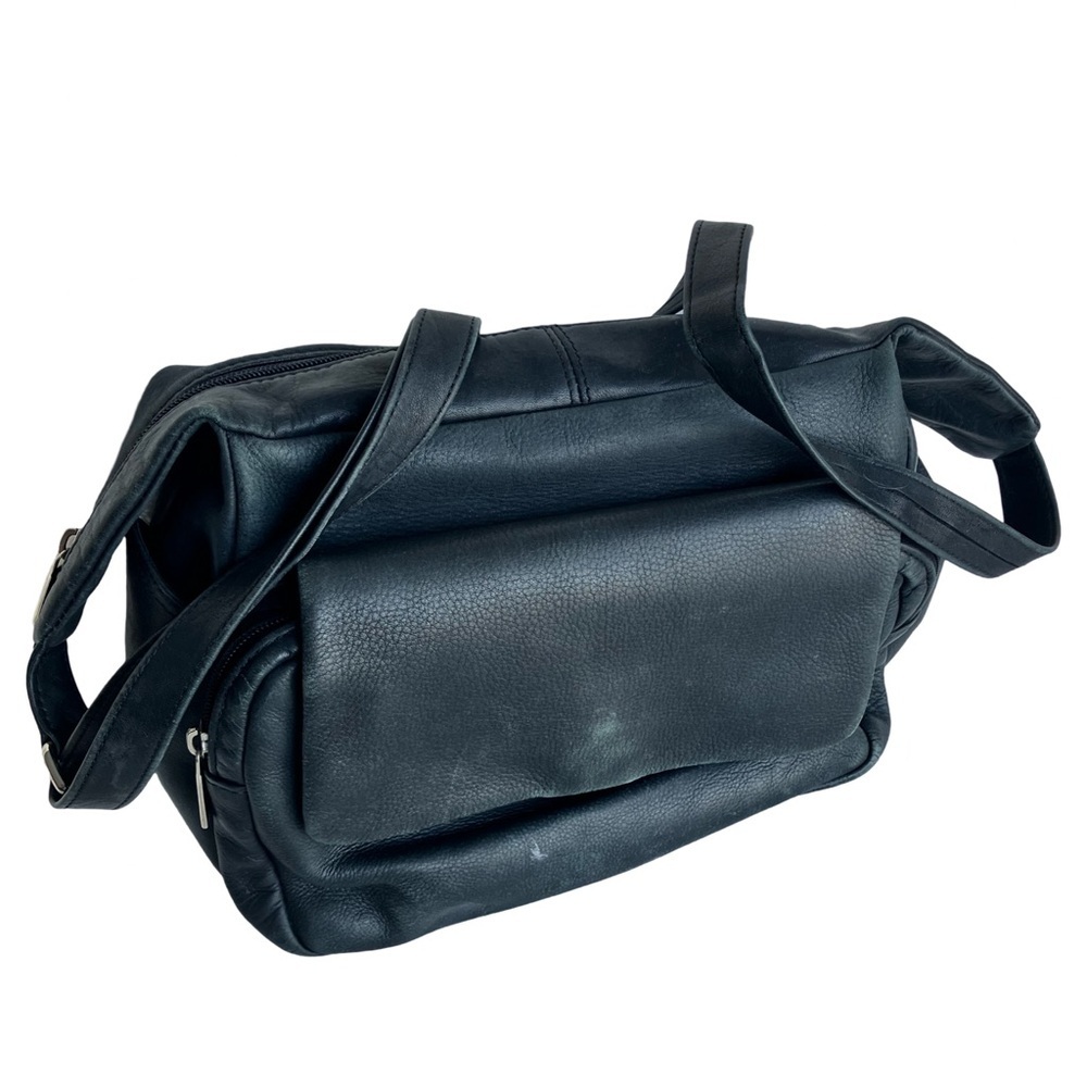 Wilson’s Vintage Black Leather Bag - Picture 2 of 5